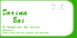 dorina bai business card